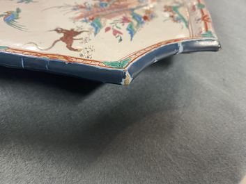 Een Delftse dor&eacute; Kakiemon-stijl plaquette, 18e eeuw